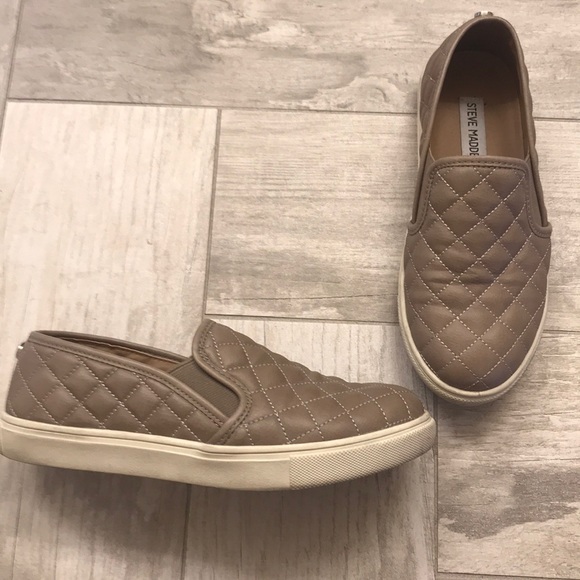 taupe slip on shoes